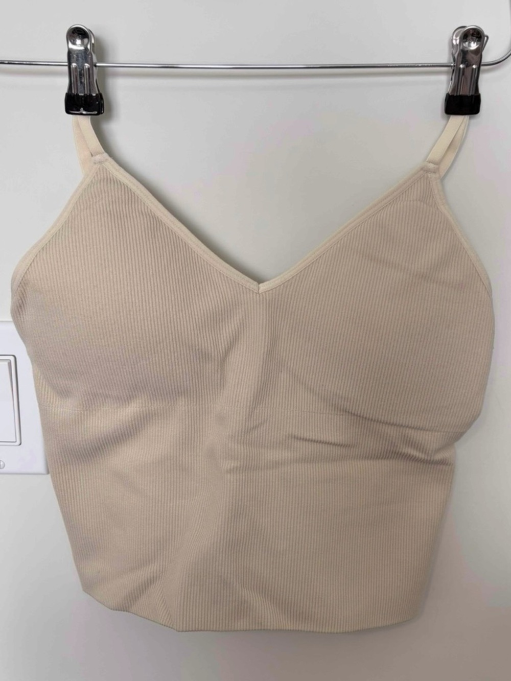 Forever 21 Beige Ribbed Cropped Cami